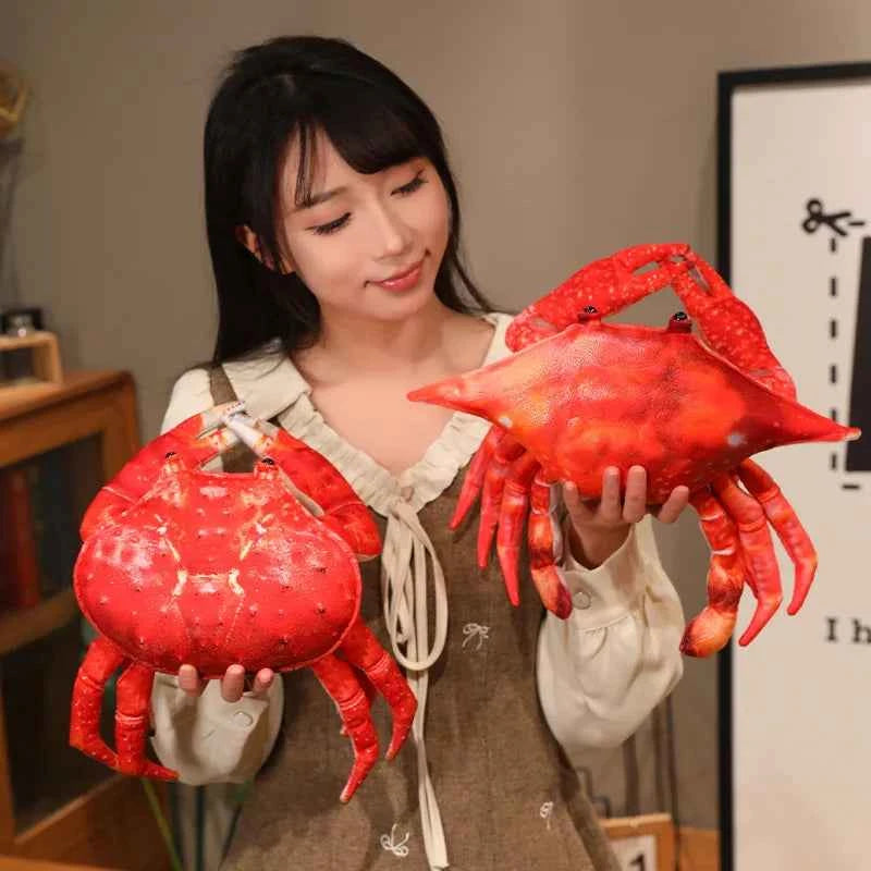 Kawaii Crab Plush Toy – Soft King Crab Pillow Cushion