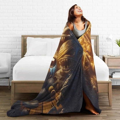 The Binding of Isaac Two Tone Warm Blanket  Child Plush Throw Blanket Novelty Home Decor Flannel Bedspread Sofa Bed Cover