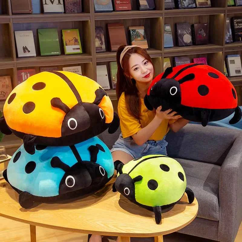 Cute Ladybug Plush Toy – Soft Ladybird Pillow Cushion