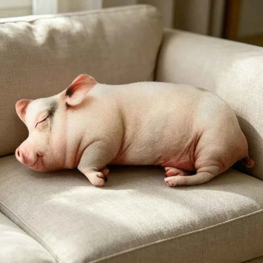 Kawaii Realistic 3D Printed Pig Plush Toy – Funny Soft Stuffed Piggy Doll Birthday Gift (40–80cm)