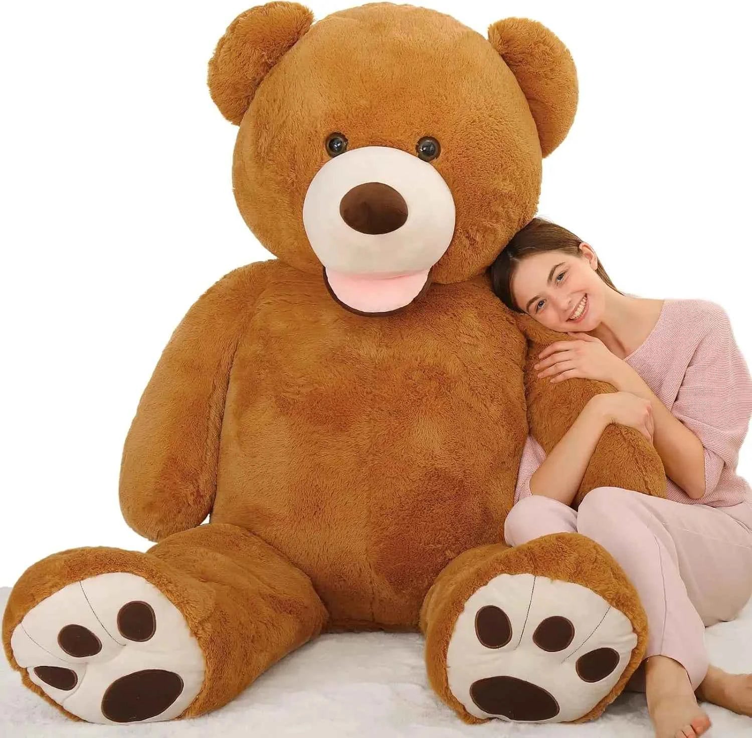 MaoGoLan Giant Teddy Bear 6 Feet Tall, Valentines Big Teddy Bear Stuffed Animal, Adorable Human Size Teddy Bear Plush For Lover