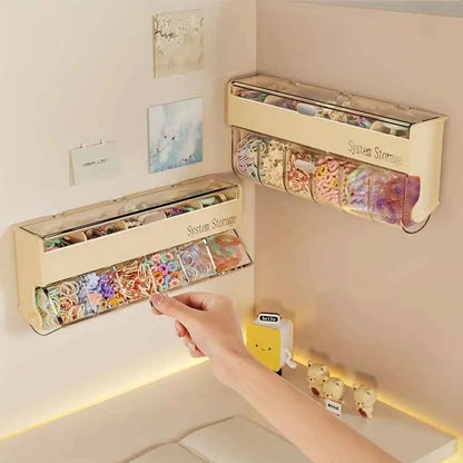 A double-layer cute hair accessory storage box girl hair