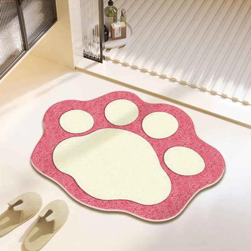 Cute Bear Claw Bathroom Carpet Absorbent Non Slip Foot Mat FLR-5