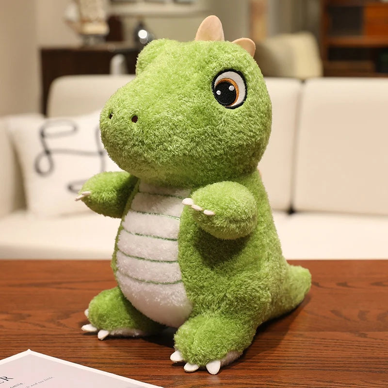 25/35/45CM Cute Green Dinosaurs Plush Toy Soft Stuffed Animal Doll Soothing Accompanying For Bedroom Christmas Gifts green