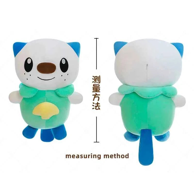 Kawaii Blue Otter Anime Plush Toy – Soft Stuffed Cartoon Animal Doll & Pillow (35–80cm)