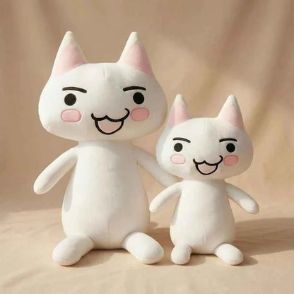 Oversized White Cat Plush Stuffed Animal – Giant Soft Kitten Hug Pillow Toy