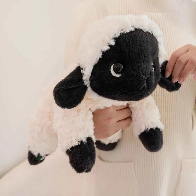 Fluffy Cute Sheep Doll Stuffed Toy Gift Black and white sheep Little Sheep Room Decoration