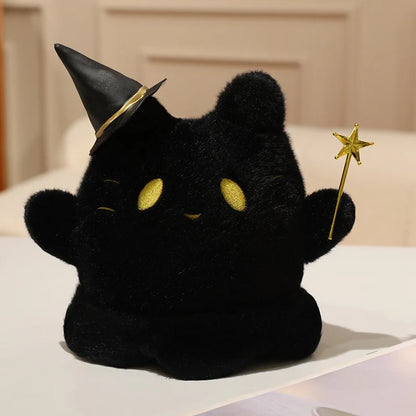 Kawaii Halloween Ghost Cat & Long-Eared Rabbit Plush – 20 cm Black B 20 cm (7.9 in)