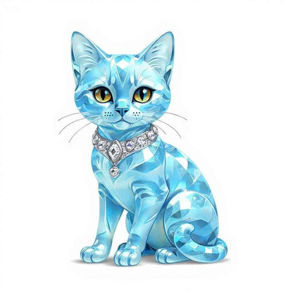 Elegant exotic cat table decoration sculptures, home and office decorations, classic animal themed Thanksgiving decorations。