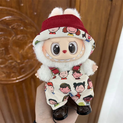 New Labubu Doll Clothes (6.7 in) - Cool Kpop Idol Outfit for V1 V2 Accessories Gift