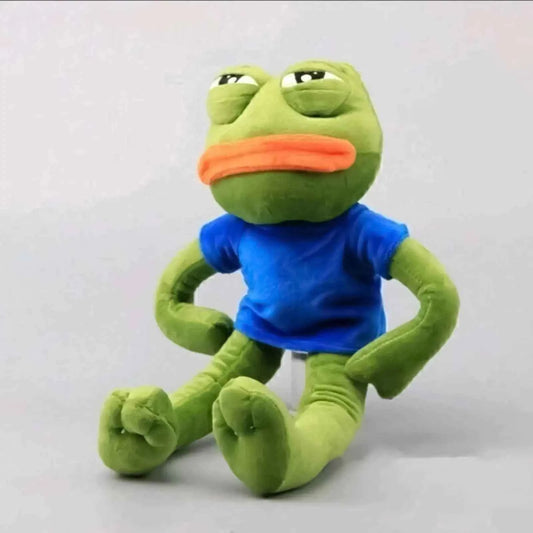 Animal Sad Frog Plush Toy Soft Stuffed Pillow Magic Pepe Green