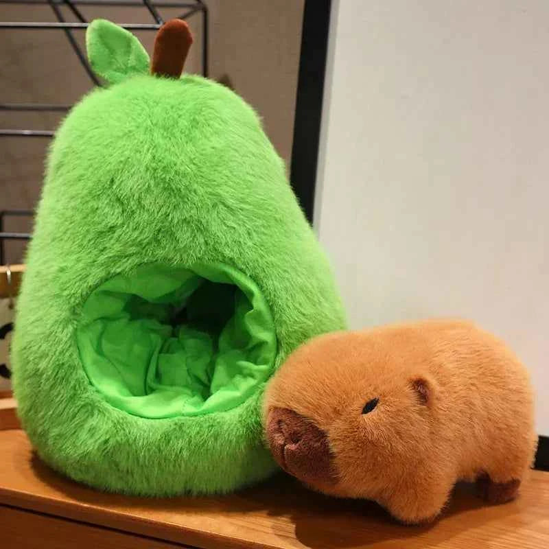 35cm ***Hut Plush Capibala Doll Soft Animal Avocado Mouse Plush Toys Avocado Doll Children's and Girls' Gift Capybara Pillow