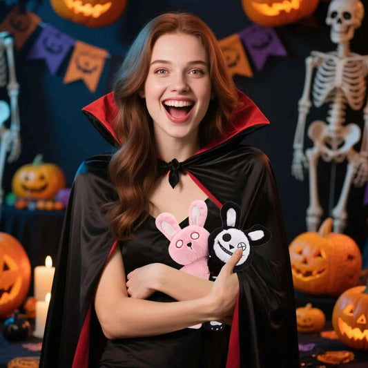 Two-Headed Rabbit Plush 11" - Horror Decor & Gift