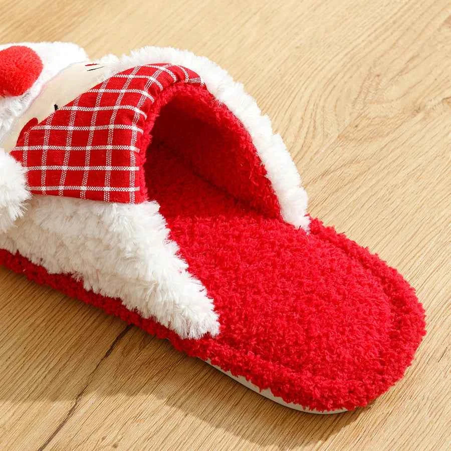Cute Christmas Santa Claus Slippers - Women's Soft Sole Anti-slip Winter Home Shoes