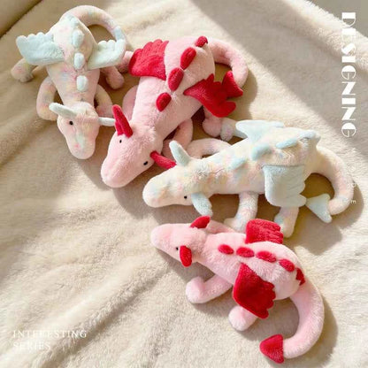 50/70CM Cartoon Hot Flying Dragon Plush Toy With Wings Green Pink Long Tail Plush Toy Pillow Gift