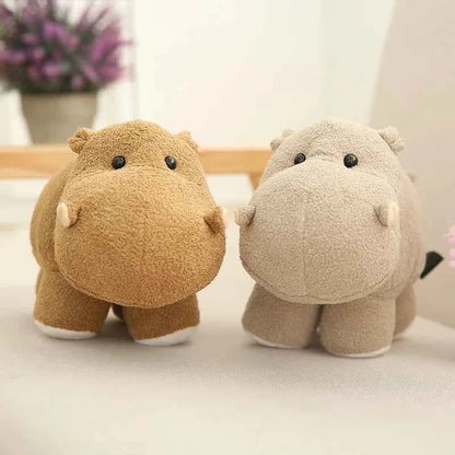 20/25/35CM Cute Chubby Hippo Elephant Plush Toy Soft Plushies Kawaii Stuffed Animal Doll Room Decor Kids Birthday Gift