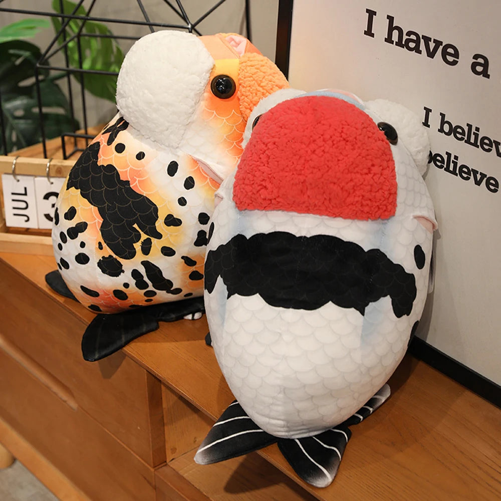 Ranchu Goldfish Plush Pillow – 18.9" (48cm) Fish Cushion Plushie