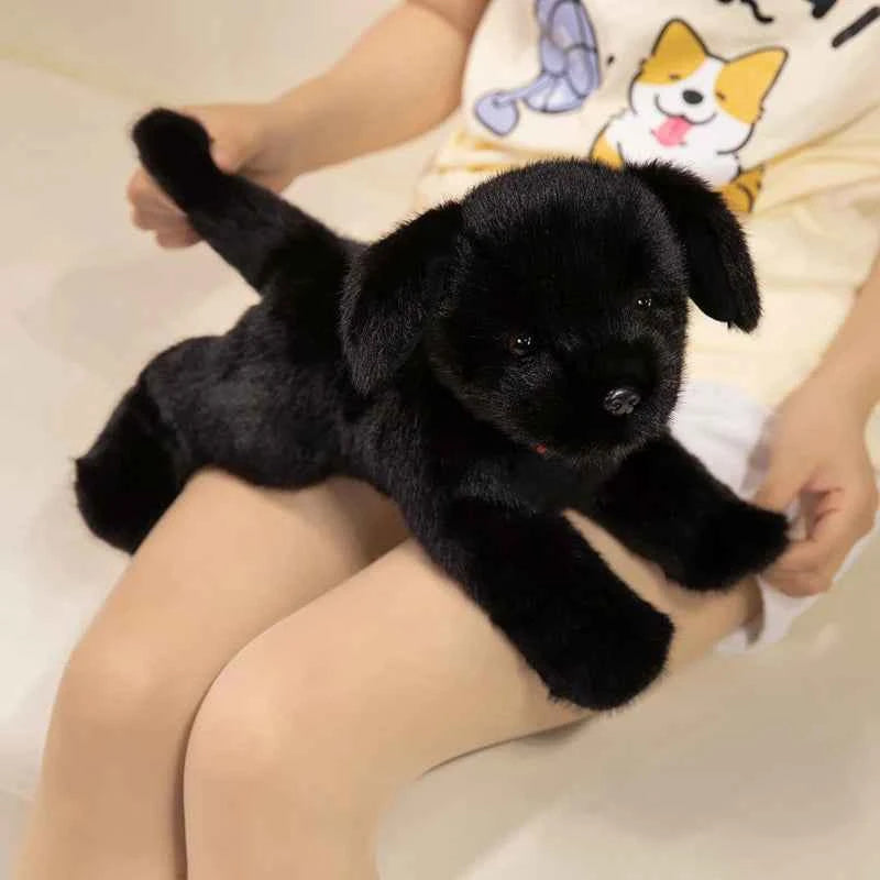 Kawaii Lifelike Dog Plush Pillow - Soft Stuffed Golden Retriever and Labrador Toy in 2 Colors and 3 Sizes, 30-43cm