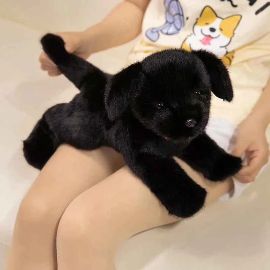 Kawaii Lifelike Dog Plush Pillow - Soft Stuffed Golden Retriever and Labrador Toy in 2 Colors and 3 Sizes, 30-43cm