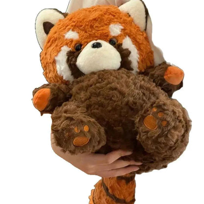 Kawaii Raccoon Plush Doll - Soft Fluffy Stuffed Forest Animal Cuddle Toy and Gift, 2 Sizes