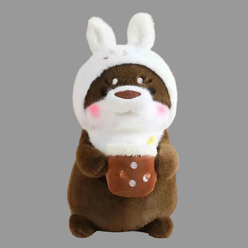 Kawaii Otter Plush Toy Lovely Otter Turn to Dinosaur Rabbit Unicorn Stuffed Doll Soft Cartoon Animal Pillow Birthday Gift