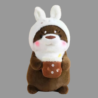 Kawaii Otter Plush Toy Lovely Otter Turn to Dinosaur Rabbit Unicorn Stuffed Doll Soft Cartoon Animal Pillow Birthday Gift