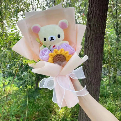 New Anime Rilakkuma Plush Doll Bouquet (12.6-13.8 in) - Stuffed Animals Gift