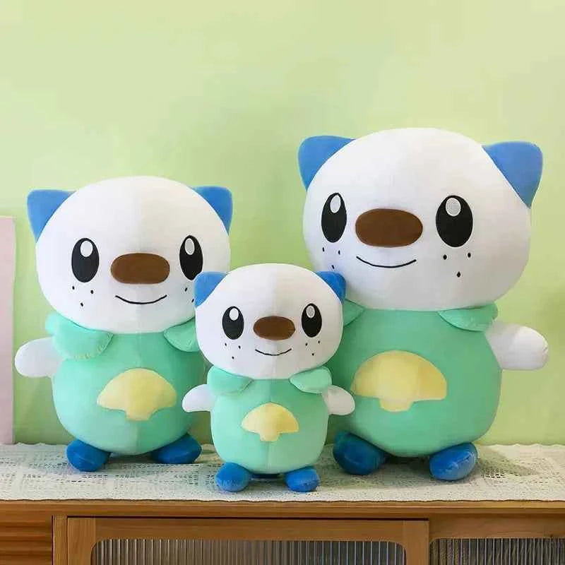 Kawaii Blue Otter Anime Plush Toy – Soft Stuffed Cartoon Animal Doll & Pillow (35–80cm)