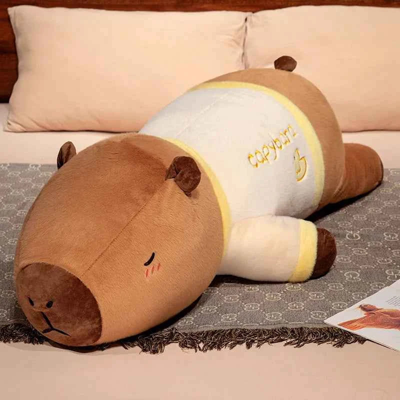 Giant Cute Capybara Plush Doll (29.5-39.4 in) - T-shirt Throw Pillow Best Gift