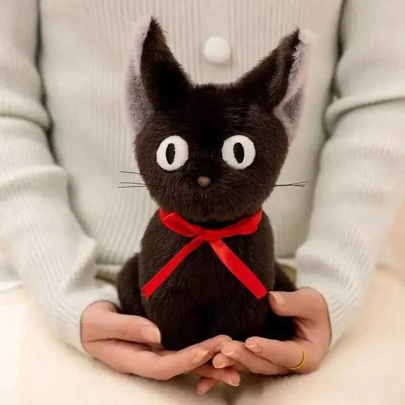 Kawaii Black Cat Witch Plush Doll – 25 cm Black 25 cm (9.8 in)