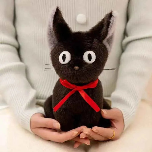 Kawaii Black Cat Witch Plush Doll – 25 cm Black 25 cm (9.8 in)