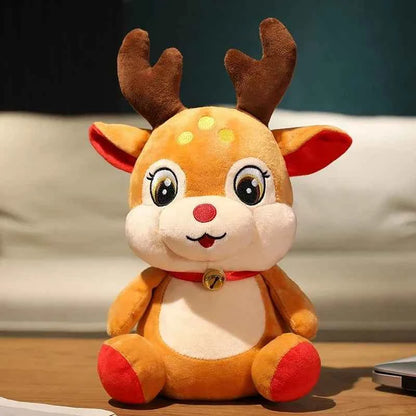 Cute Christmas Series Plush Doll (8-9 in) - Stuffed Santa, Snowman & Elk Toy