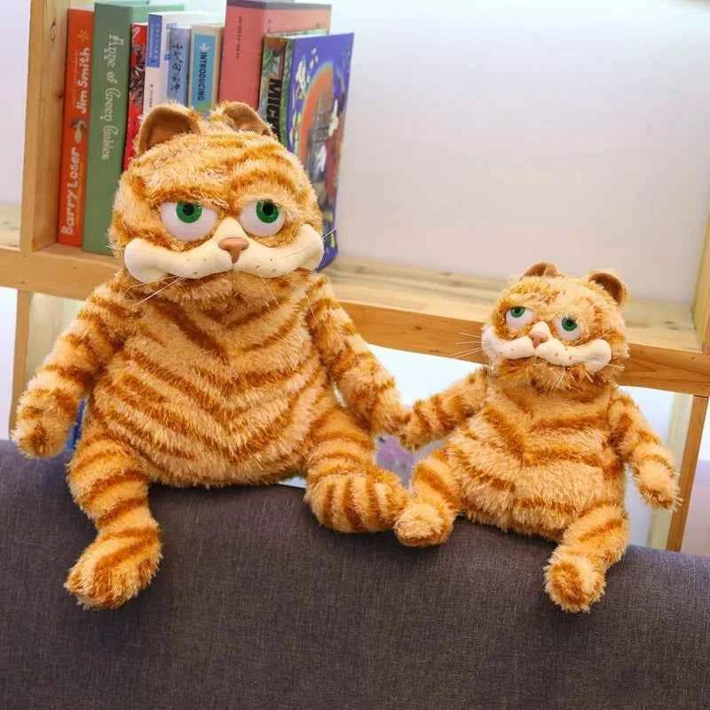 Fat Orange Plush Cat Stuffed Animals Toy Lifelike Yellow