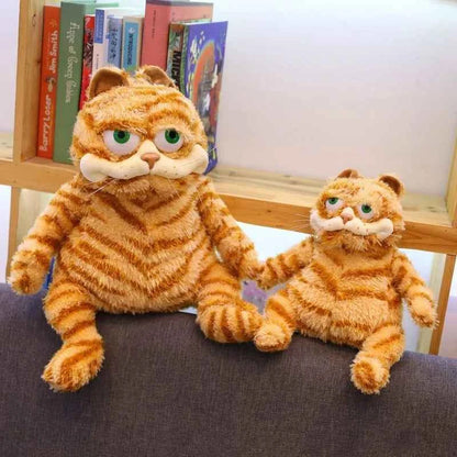Fat Orange Plush Cat Stuffed Animals Toy Lifelike Yellow