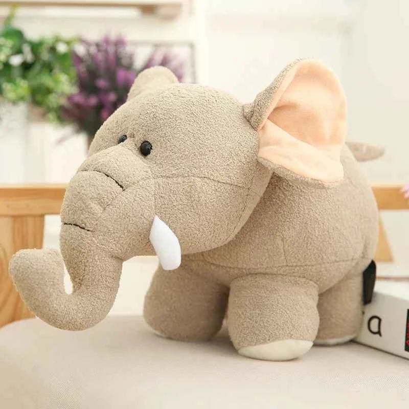 20/25/35CM Cute Chubby Hippo Elephant Plush Toy Soft Plushies Kawaii Stuffed Animal Doll Room Decor Kids Birthday Gift