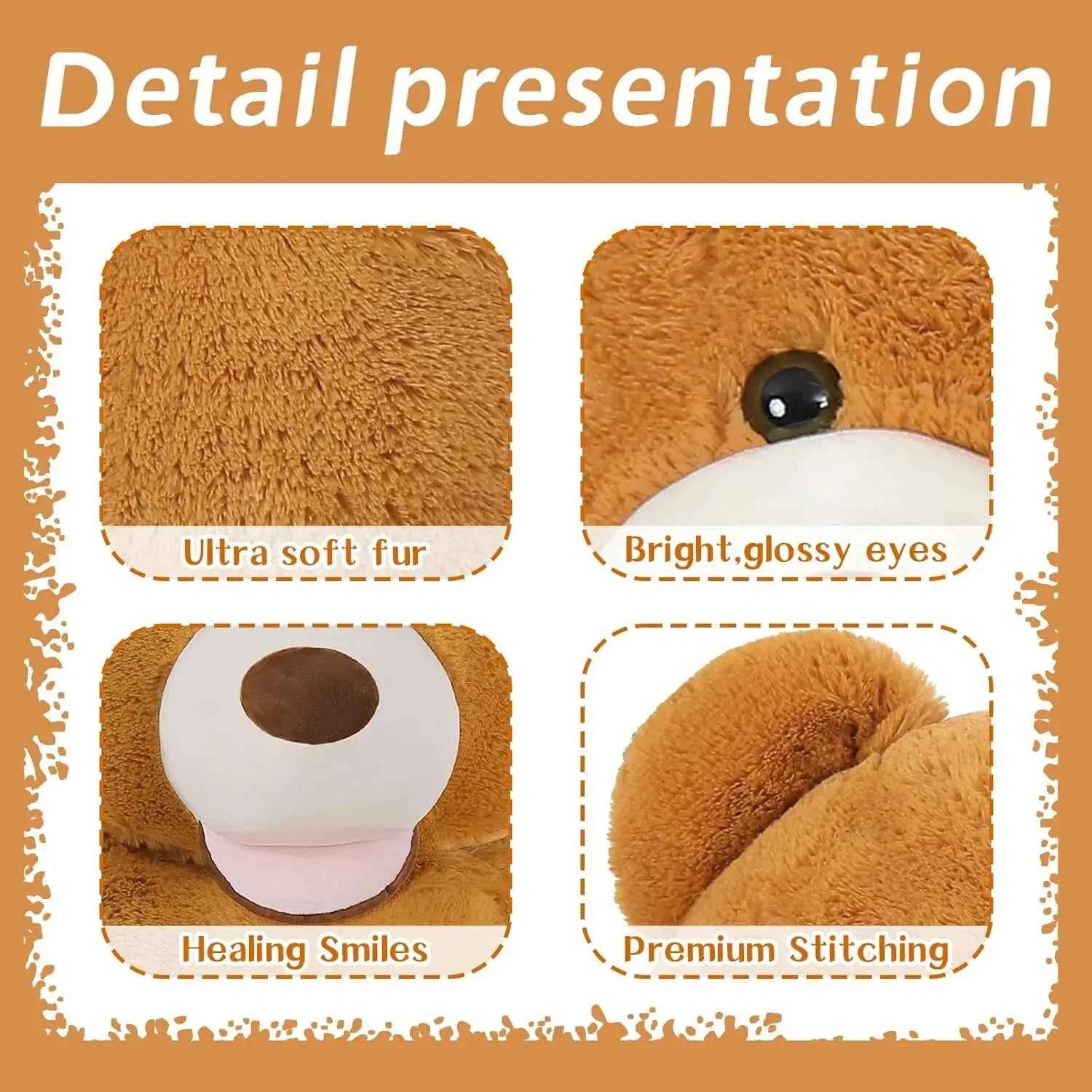 MaoGoLan Giant Teddy Bear 6 Feet Tall, Valentines Big Teddy Bear Stuffed Animal, Adorable Human Size Teddy Bear Plush For Lover