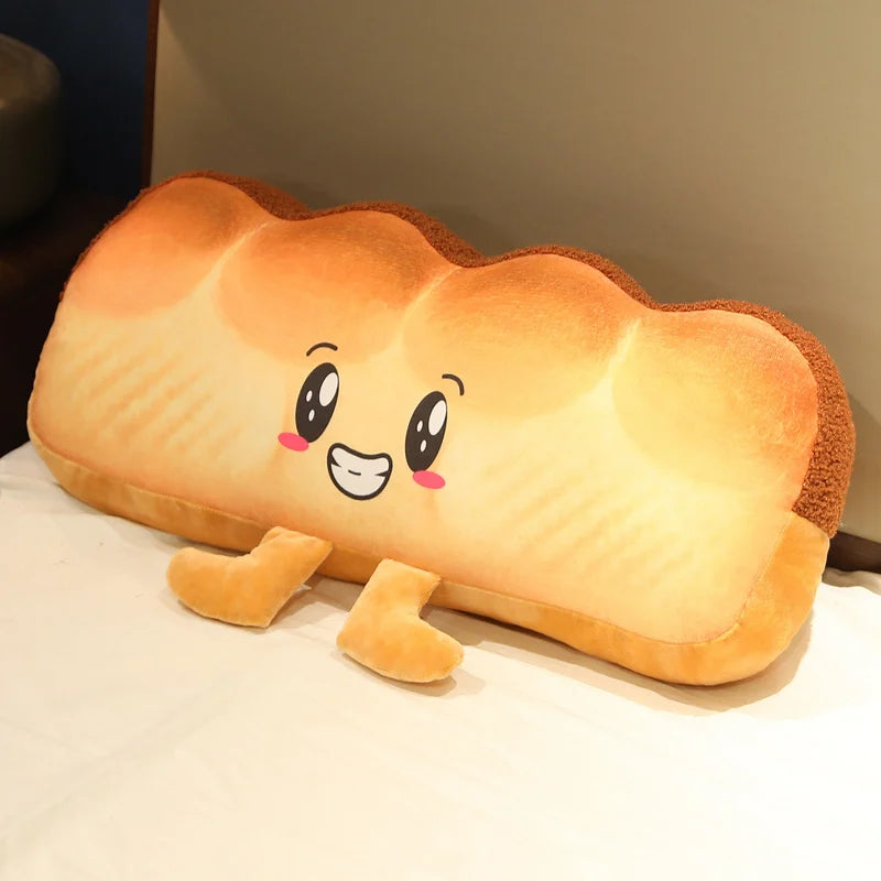 Cute Toast Bread Plush Pillow – Kawaii Soft Food Stuffed Cushion E