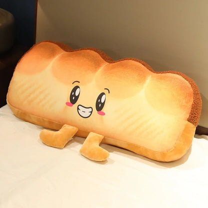 Cute Toast Bread Plush Pillow – Kawaii Soft Food Stuffed Cushion E