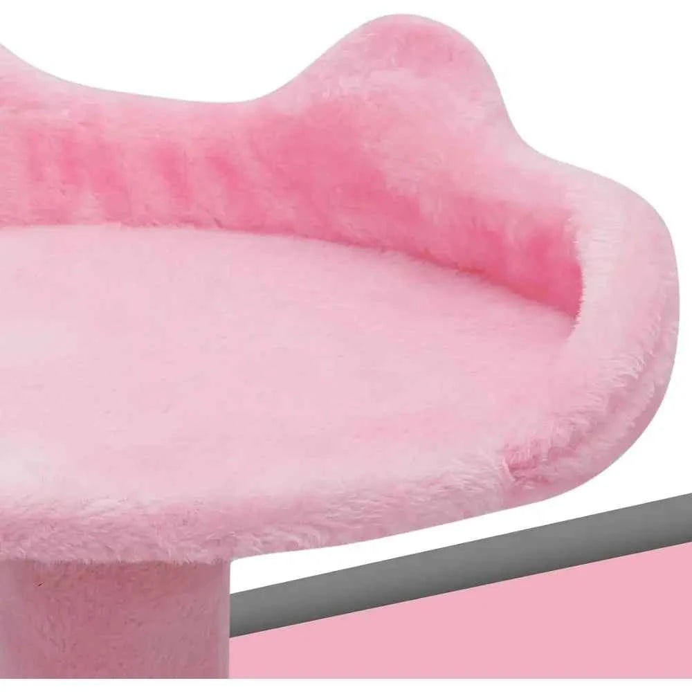 70 Tall Pink Indoor Cat Tree Scratching Post & Climbing Tower