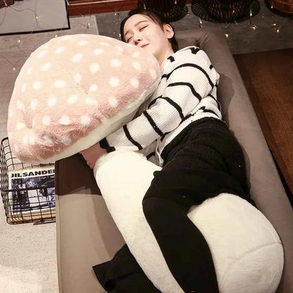 Giant Mushroom Plush Pillow – Huggable Plant Cushion for Sofa & Floor