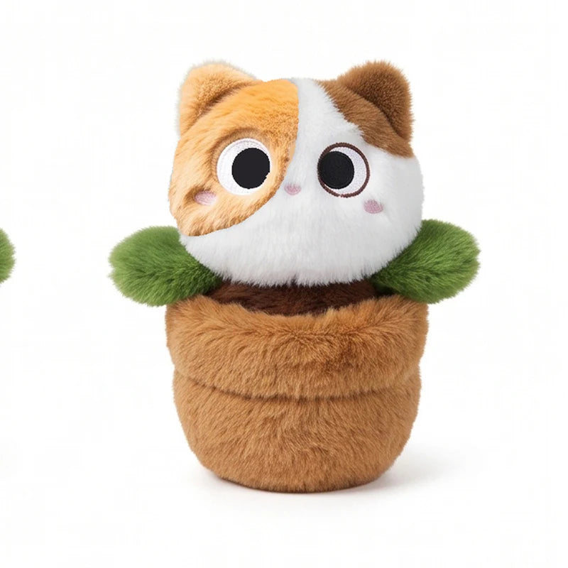 Kawaii Flower Pot Cat Plush – 25 cm 3 Colours 25 cm (9.8 in)