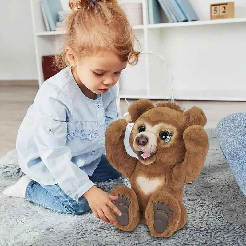 Soft Curious Bear Animals Doll Kids Toy Cute Bear With Sound Stuffed Christmas Gift Kawaii Electric Toys Learning Toys Kids Toys