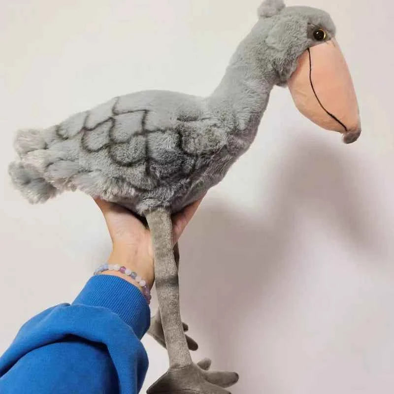 Kawaii Realistic Shoebill Plush Doll - Soft Stuffed Bird Pillow and Unique Gift, 45cm