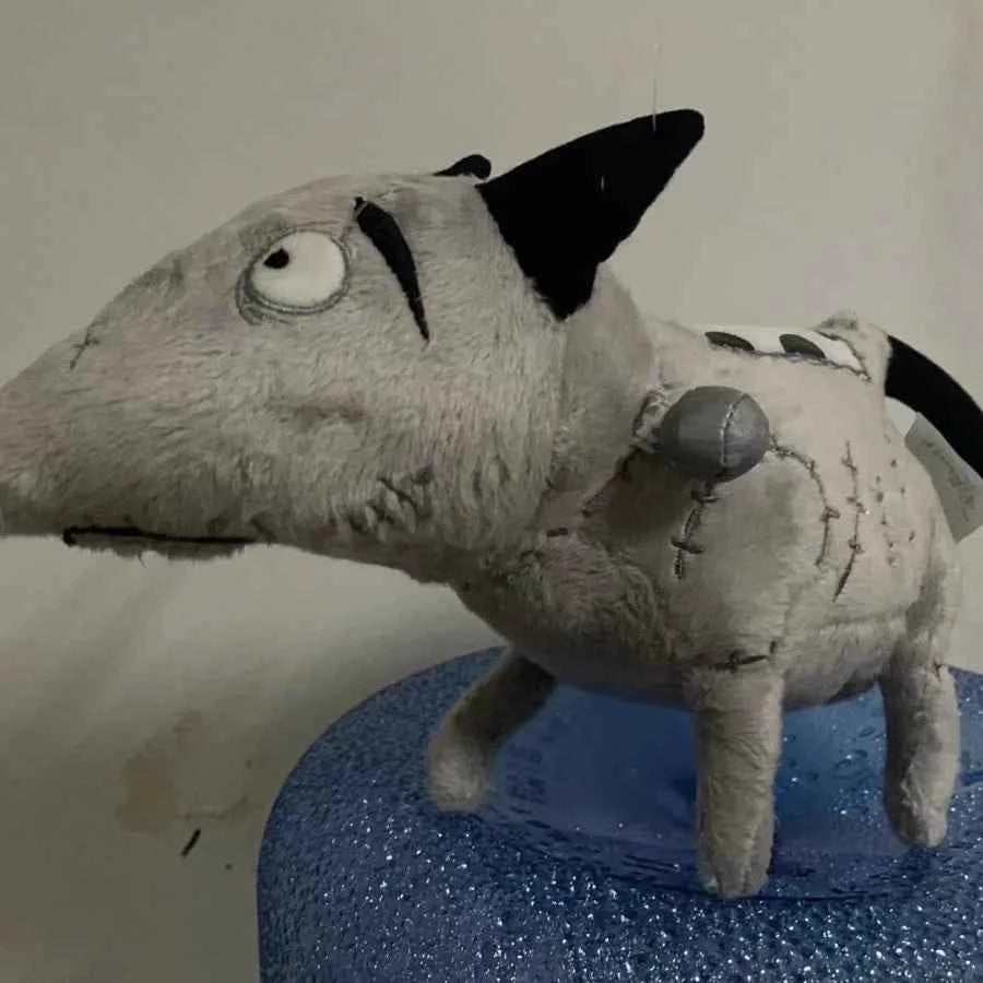 Patchwork Dog Plush Toy – Soft Gothic Puppy Stuffed Doll