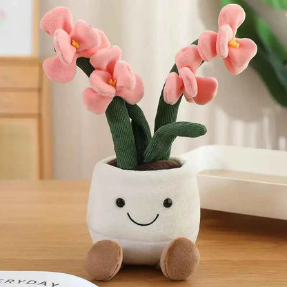 35cm flowerpot figurine simulation filled plush toy figurine cartoon anime cute pillow fun home decoration office ornament