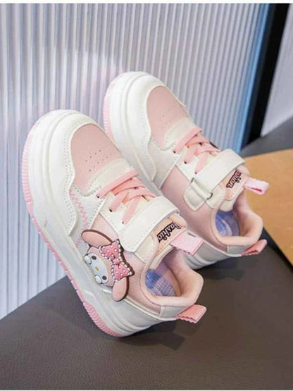 Kids'Casual Shoes Sneakers Cartoon PU Leather Spring Autumn Sports Shoes For Children Anti-slip Pink Pruple Shoes Size 22-36