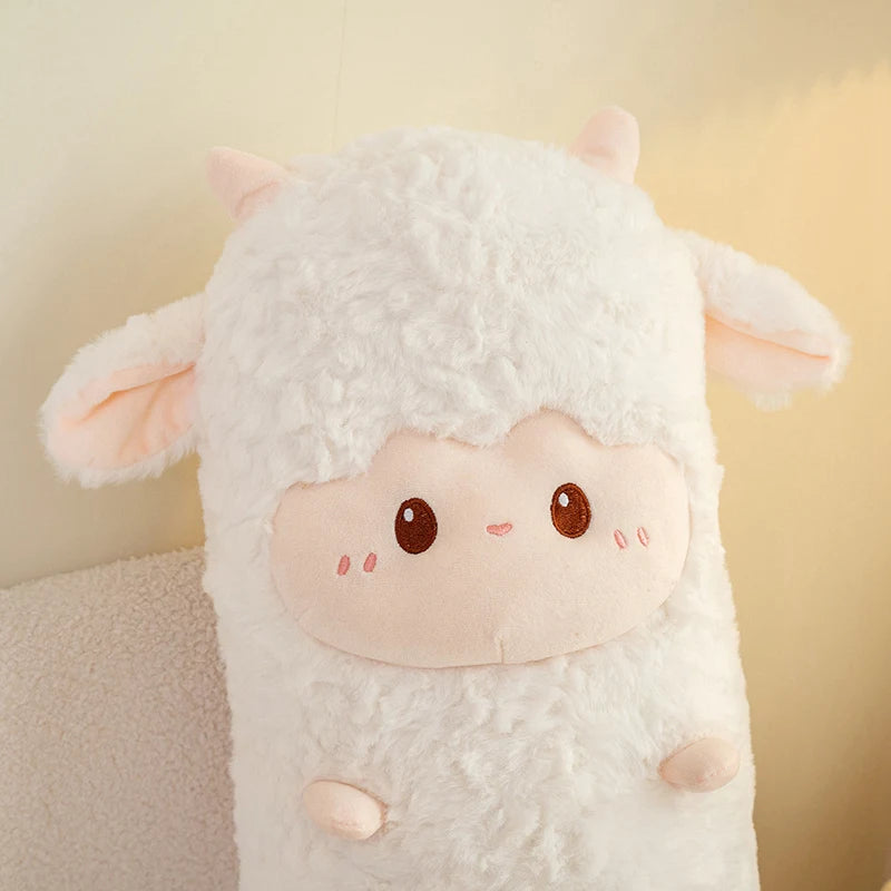 Giant Sleeping Sheep Plush Toy – Long Sheep Body Pillow Stuffed Animal