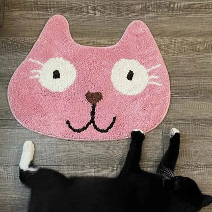 Alien Cute Cartoon Cat Floor Mat Bathroom Absorbent Mat B
