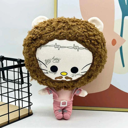 Hello Kitty Post Malone Plush Doll (11.81 inches) - Big Head Pink Suit Stuffed Toy