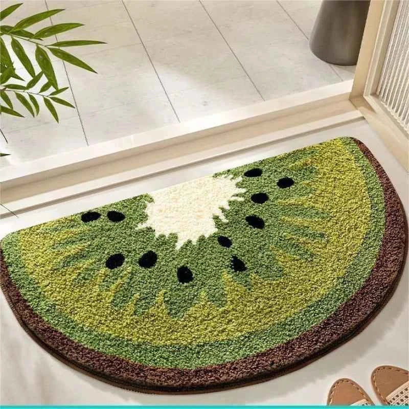 Cartoon Lemon Smiling Plush Carpet Bathroom Water-Absorbing FYR 2